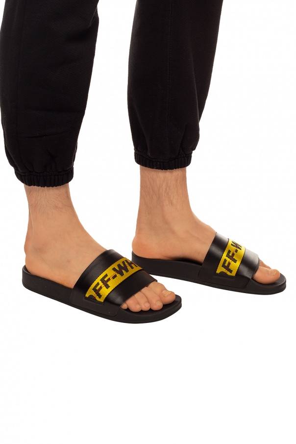 Off white slides discount black and yellow